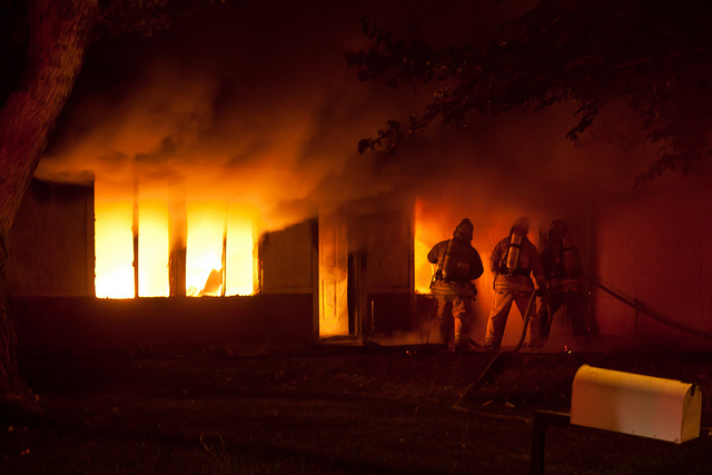House fire by Ada Bee